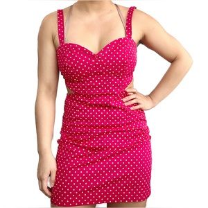 Kimchi Blue hot pink body-con cut-out dress, medium